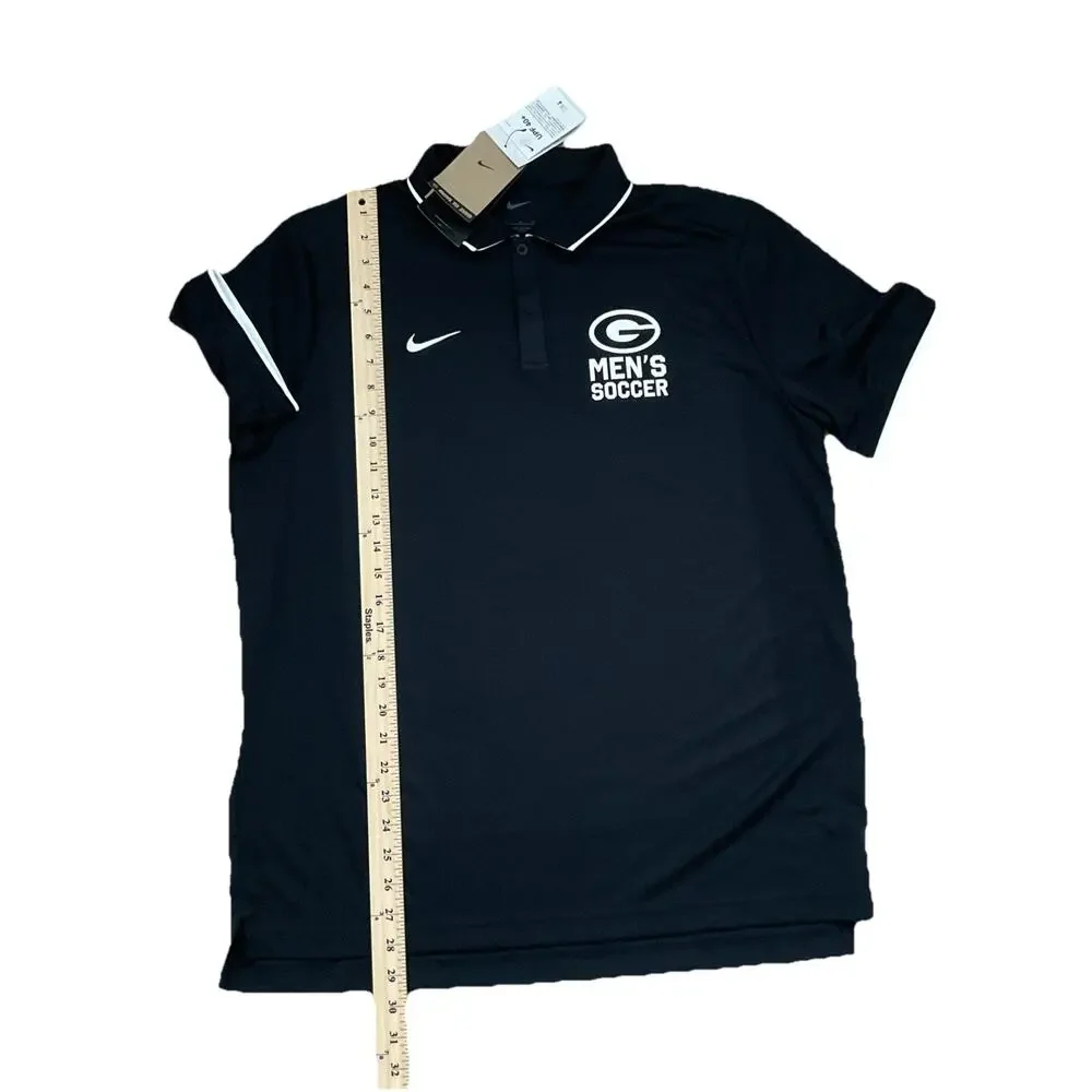Nike UGA Bulldogs Men’s Soccer Polo Black Dry-Fit UPF 40+ CW3415-010 NWT Size L